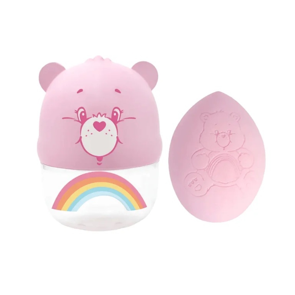 Care Bears nwt Makeup Sponge Case and Blending Sponge Trio Set Beauty Blender - Picture 3 of 4